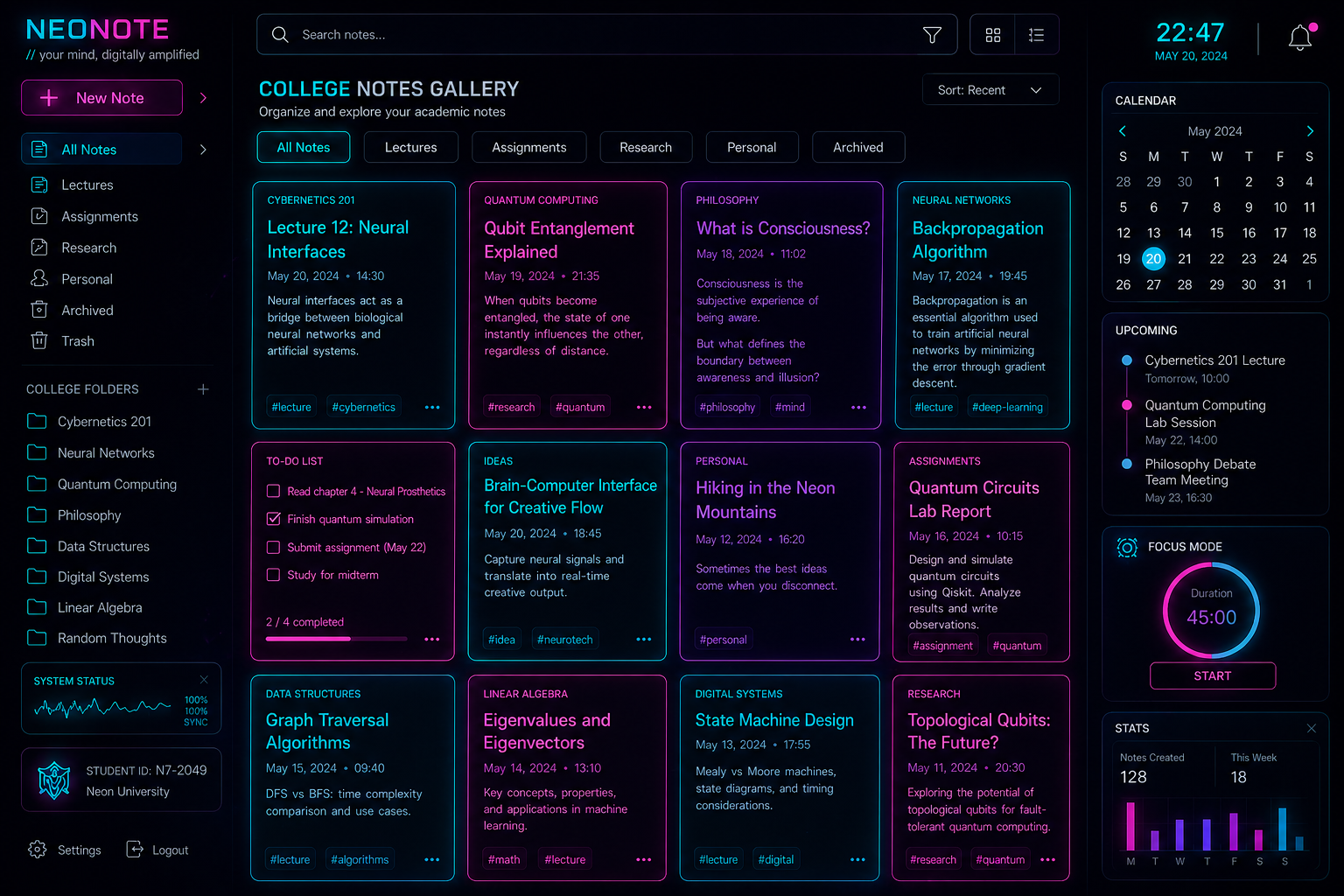 College Notes Gallery